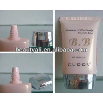 Tube cosmétique plat Dia.35mm pour crème BB avec bouchon à vis